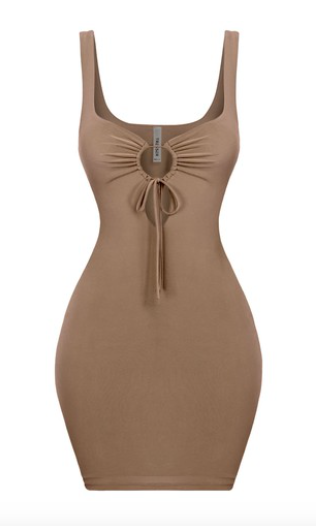 Sleveless Mini Dress W/ Front Cut Outs