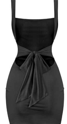 Sleeveless Open Back Slip Mini Dress W/ Side Slit