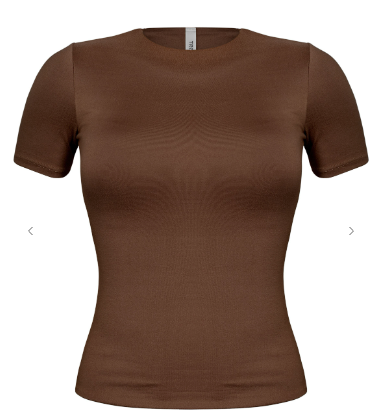 Short Sleeve Round Neck Solid Basic Top