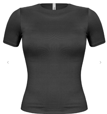 Short Sleeve Round Neck Solid Basic Top