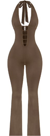 Halter Open Back Full Length Jumpsuit