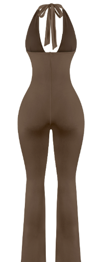 Halter Open Back Full Length Jumpsuit