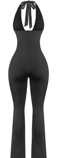 Halter Open Back Full Length Jumpsuit