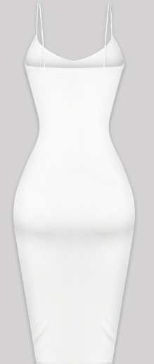 Sleeveless Cami V-neck Solid Midi Dress