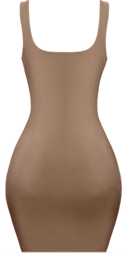 Sleveless Mini Dress W/ Front Cut Outs